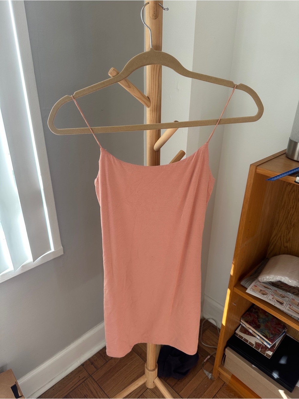 Aritzia Wilfred Free Pink Slip Dress